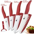 thumbnail image 6 of 4-Piece Kitchen Knives with Peeler, Ceramic Blade Knife 6 Inch Serrated Bread Knife,6 Inch Chef Knife, 5inch Utility Knife, and 4 Inch Paring Knife, 6 of 8