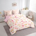 thumbnail image 2 of Manfei Kawaii Pet Twin Bedding, Spring Cherry Blossoms Bedding Comforter Set, Pink, Pink Reversible, 7pcs, 2 of 6