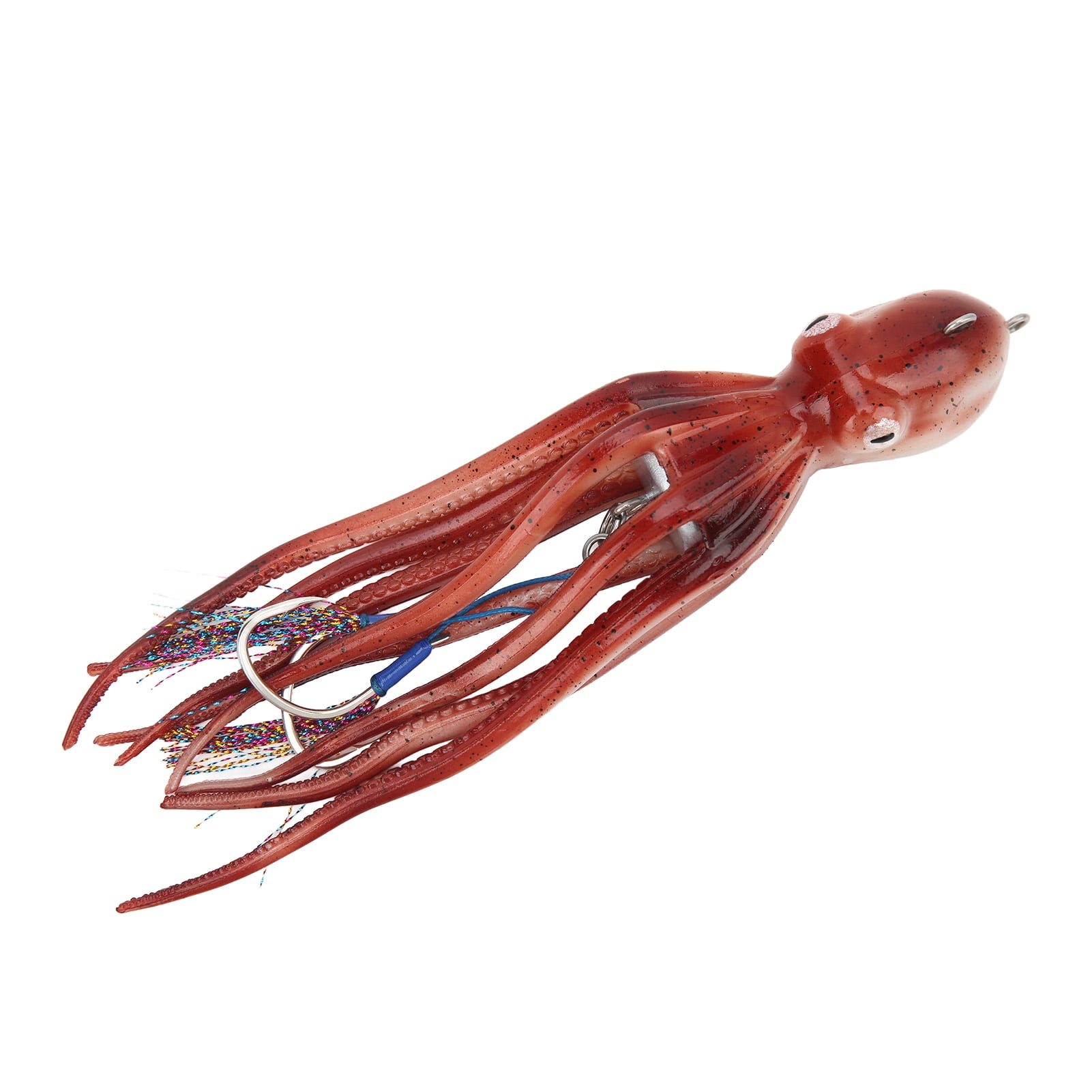 Fishing Squid Bait Artificial Spray Ink Design Red 300g Lure Octopus Lure for Sea Saltwater Fishing Accessory Holographic Finish