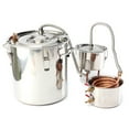 thumbnail image 6 of 5Gal/20L Distiller Copper Tube Water Distiller Copper Boiler  With Circulating Pump Home Brewing Kit, 6 of 7