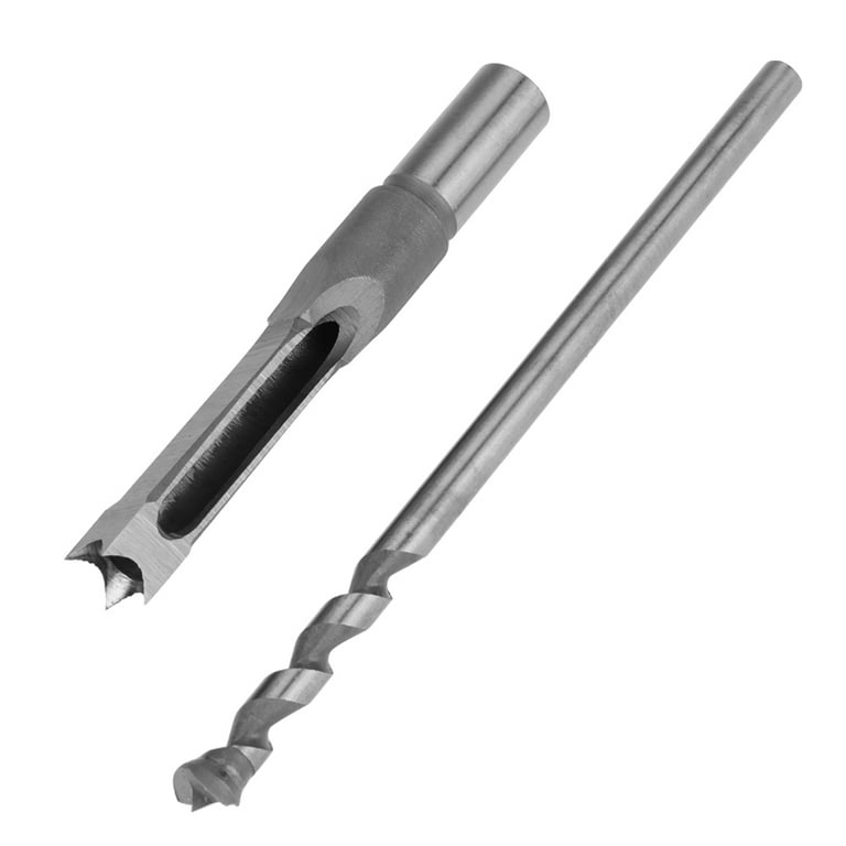 WALFRONT 6Pcs Square hole Saw Auger Drill Bit Mortising Chisel