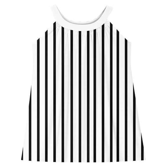 Moocorvic Toddler Girls Dresses Summer Spaghetti Strap Striped Print Linen Casual Swing Sundress 4-5 Years,Black