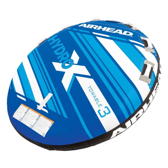 Airhead Hydro-X 3 Person Nylon Towable Tube, Max Weight 510 lbs