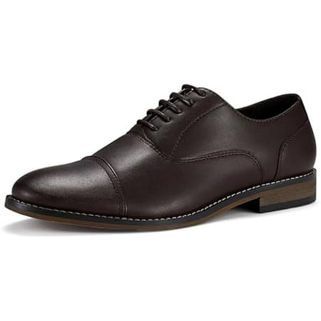 Men s Oxford Shoes  Oxford Dress Shoes  Classic Wingtip Lace Up Dress Shoes with Cup Toe  Formal Leather Shoes  Removable Rebounded Insole  Anti-Slip TPR Outsole