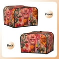 thumbnail image 3 of Xecao Vibrant Floral Collage Portrait Print 4 Slice Toaster Cover with Pockets, Small Appliance Cover, Dust and Fingerprint Protection, Machine Washable, 3 of 7