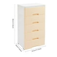 thumbnail image 5 of Plastic Drawers Dresser for Bedroom, Modern Storage Cabinet with 5 Drawers, 5 Tier Closet Drawers Tall Dresser Organizer w/Wheels, Movable Dresser Drawer Chest for Office Bedroom (, 5 of 7