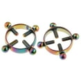 thumbnail image 2 of Yinanstore 2 Pcs Tétine en Acier Inoxydable Forme de Vis pour Femme Design Original Arc-en-Ciel, 2 of 8