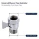 thumbnail image 5 of Water Flow Control Shut Off Valve for Hand Held Shower Head - Adjustable Flow Regulator for Shower & Bath Water Savings, 5 of 5