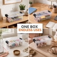 thumbnail image 4 of Superio 1.05 Quart Mini Clear Plastic Storage Container with Lid, Stackable Small Organizer Box for Crayons, Art Supplies, Beads, Sewing, Stationery & Food Storage, 4 Pack, 4 of 11