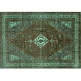 thumbnail image 1 of Ahgly Company Indoor Rectangle Persian Turquoise Blue Traditional Area Rugs, 2' x 5', 1 of 4