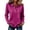 Purple, variant on Hsovts Womens Classic Preppy Polo Shirt Collared Long Sleeve Cotton Solid Button Neck Shirts Multi‑Colors Tops Daily Wear Green 2xL
