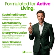 HealthFare Vitamin B1 100mg | 60 Vegan Capsules | Thiamine Supplement for Energy & Nervous System Support | Non-GMO, Gluten-Free | Made in the USA