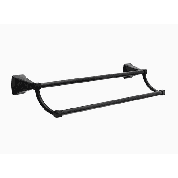 Delta Flynn FLY25-MB Matte Black 24" Double Bath Towel Bar
