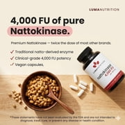 Luma Nutrition Nattokinase Supplement - Nattokinase 4000 FU Per Serving, Premium Nattokinase Formula for Heart Health Support - 60 Capsules, 30 Servings - Made in USA