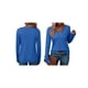 thumbnail image 3 of Camiseta de Larga con Cuello en V para Mujer, Estilo Casual, Cómoda, Elástica, de Color Liso. Azul L, 3 of 6