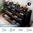 thumbnail image 3 of QinaQin Seven-Drawer Wardrobe Is a Modern, Minimalist Wooden Storage Unit with Gold Handles. It Boasts a Large Capacity and Is Suitable for Use In Closets, Hallways, Living Rooms, and Entryways, 3 of 9