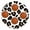 White Leopard Basketballs, variant on White Baseball Elements Pattern Round Fitted Tablecloth with Elastic Edge,Dining Table Cover Waterproof,Outdoor Round Tablecloth for Camping,Dining,Indoor and Outdoor