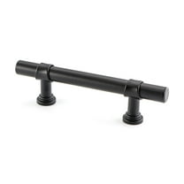 Fitviso 10 Pack 3 Inch(76mm) Hole Center Cabinet Handles Pulls for Kitchen Stainless Steel Matte Black Drawer Pulls ( 5" Length )