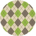 thumbnail image 1 of Ahgly Tapis Rond Lavable en Machine Intérieur Transitionnel Amande Foncé, 8 Pieds Rond, 1 of 7