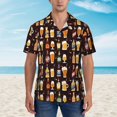 thumbnail image 2 of Fotbe Beer Bottles1 Camisa Hawaiana para Hombre Unisex – Camisa Casual de Verano con Botones de Manga Corta de Algodón y Lino,3X-Large, 2 of 7