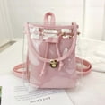 thumbnail image 3 of Aueoeo Clear Small Backpack For Men Women Shopping Bag Tote Shoulder Bag Fashion Handbag, 3 of 4