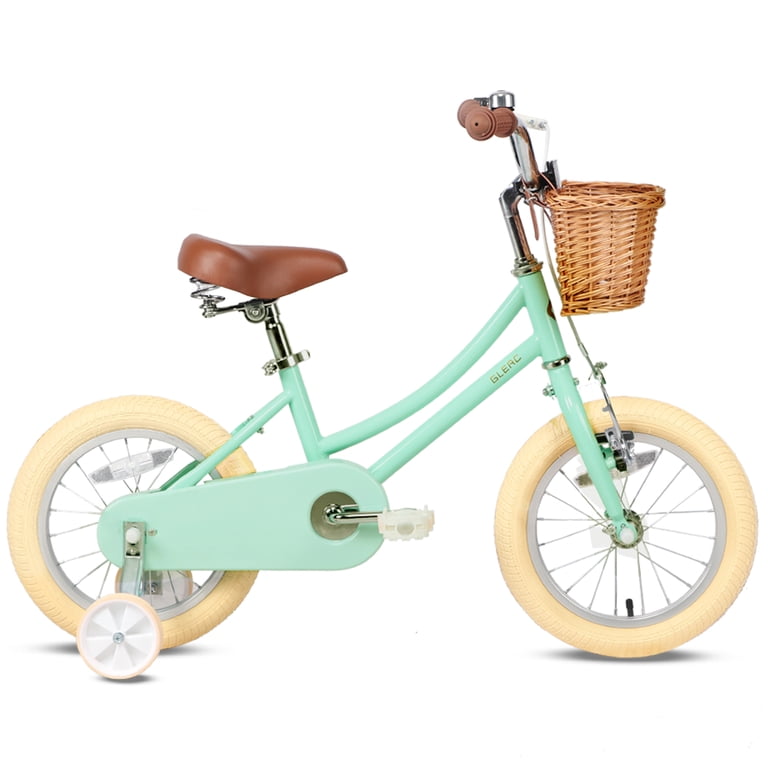 Glerc Kids Bike, 12 Inch, Ages 2-4, Retro Vintage Style, Basket