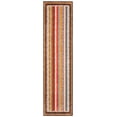 thumbnail image 2 of SAFAVIEH Bokhara Caolan Colorful Striped Polyester Runner Rug, Brown/Yellow, 2'2" x 12', 2 of 7