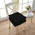 thumbnail image 4 of Cojín de asiento Sunnimix Negro 19x19 pulgadas con mechones, 4 of 7