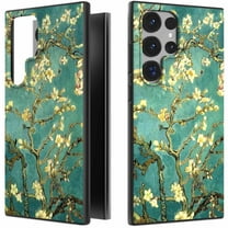 CoverON Art Design For Samsung Galaxy S24 Ultra Phone Case, Flexible Rubber Slim TPU Cover, Almond Blossom