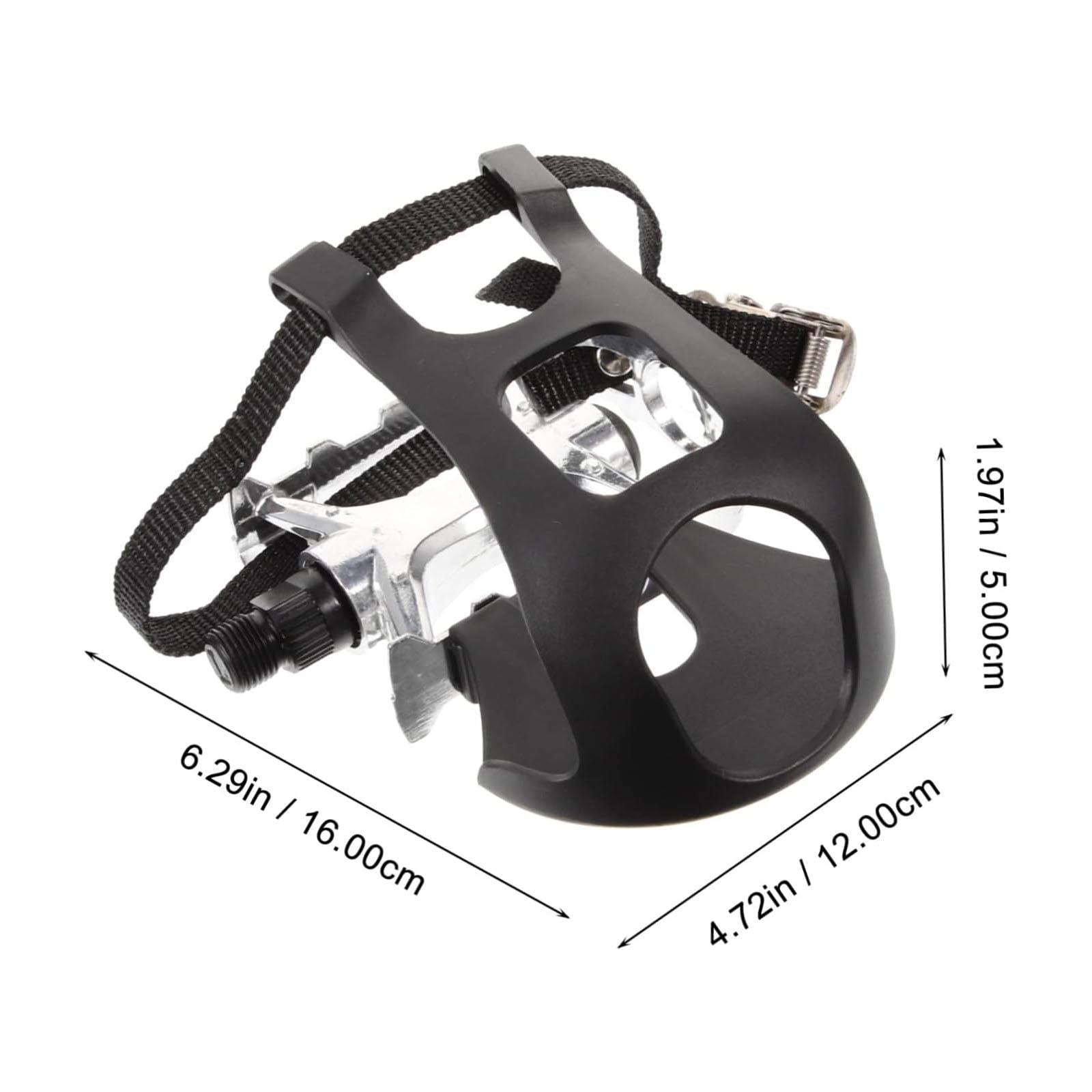 Quick Install Exercise Bike Pedals 9/16inch Thread Plastic Aluminum Alloy Antislip Surfaces for Indoor Cycling Workouts