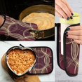 thumbnail image 5 of Yayeee Oven Mitts and Pot Holder Set of 2 Heat Resistant Kitchen Gloves Baking Hot Pad, Gold Abstract Pattern, 5 of 5