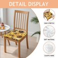 thumbnail image 2 of Sunflower Seat Covers for Dining Room Chairs Set Of 4,Stretch Printed Washable Chair Seat Cover with Elastic Ties and Button,Removable Waterproof Couch Cushion Covers, 2 of 6