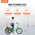 thumbnail image 2 of VEVOR Triciclos para adultos, triciclos para adultos de 7 velocidades, bicicletas de tres ruedas de 20 pulgadas, bicicleta de crucero de acero al carbono con canasta y asiento ajustable, 2 of 9