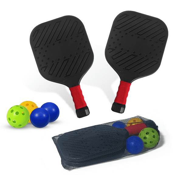 Rorland Waterproof Lightweight Pickleball Paddles Set,Beach Pool Toys Fun Play Sport Game, 2 Silence Balls and 2 Pickleballs, Ideal for Indoor Outdoor Activities
