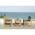 thumbnail image 2 of Safavieh Burbank 4 Piece Patio Sofa Set in Teak Brown and Navy, 2 of 2
