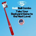 thumbnail image 2 of Louisville Slugger Red Plastic Bat with Ball, 34", Outdoor Baseball Play Set, 2 of 4