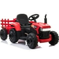 thumbnail image 1 of Hikiddo 12V Battery Powered Kids Ride on Tractor with Trailer & Bluetooth, 1 of 8