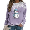 thumbnail image 6 of symoid Sweatshirt for Women Christmas and Thanksgiving Fashion Gifts for Women New Womens Fall Fashion Purple L, 6 of 7