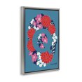 thumbnail image 3 of Stupell Industries Eclectic Floral Bloom Letter Q Gray Floating Frame Canvas Art, 21 x 31, by Hannah Byatt, 3 of 8