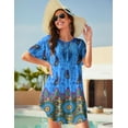 thumbnail image 3 of Vestido de playa con cuello en V y encaje Ekouaer con cuello en V, 3 of 5