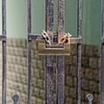 thumbnail image 2 of MasteelfCA 1 Set Vintage Engraved Antique Lock Wooden Box Padlock Old Chinese Lock, 2 of 7