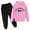 Pink, variant on Girl's Boys 2Pcs Long Sleeve Zip Up Hoodies and Colorblock Jogger Pants Tracksuits Fall Winter Boy Girls Clothes Outfits Black, 3-4Y