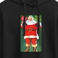 thumbnail image 3 of Coca-Cola - Vintage Santa With Coke Bottles - Juniors Cropped Long Sleeve Fleece Hoodie, 3 of 5