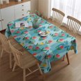 thumbnail image 2 of Pioneer Flower Floral Print Pattern Rectangle Tablecloth 60"x84", Waterproof Polyester Table Cloth, Wipeable Spillproof for Dining Camping Indoor Outdoor, 2 of 5