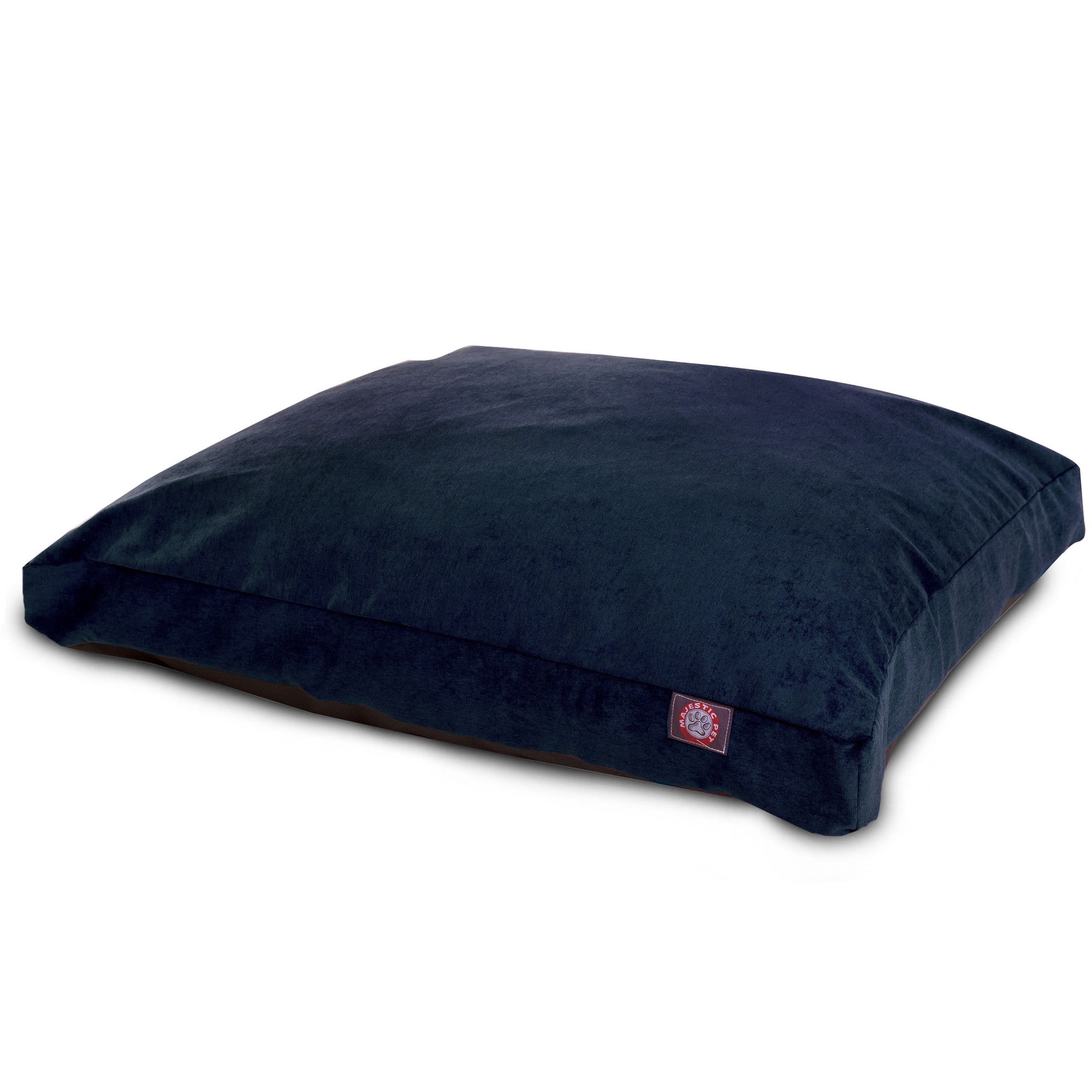Majestic Pet | Villa Velvet Shredded Memory Foam Rectangle Pet Bed For Dogs, Removable Cover, Navy, Large