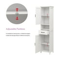 thumbnail image 4 of ONSMO Bathroom Storage Cabinet, White Cabinet, Double Door Narrow Height Slim Floor Standing Cabinet, 4 of 8