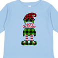 thumbnail image 4 of Inktastic Merry Christmas Elf in Red and Green Plaid Boys or Girls Long Sleeve Toddler T-Shirt, 4 of 5