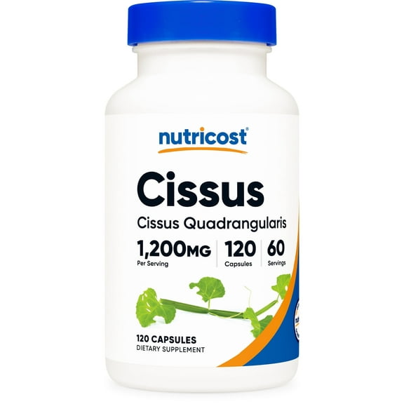 Nutricost Cissus Quadrangularis (600mg) 120 Capsules - Gluten Free, Non-GMO, and Vegetarian Friendly