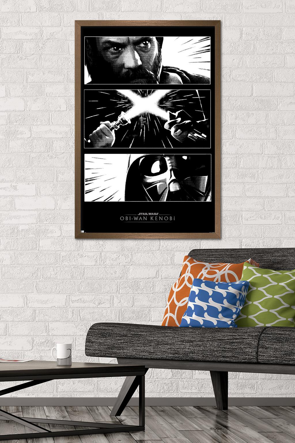 Star Wars: Obi-Wan Kenobi - Panels Wall Poster, 22.375" x 34" Framed