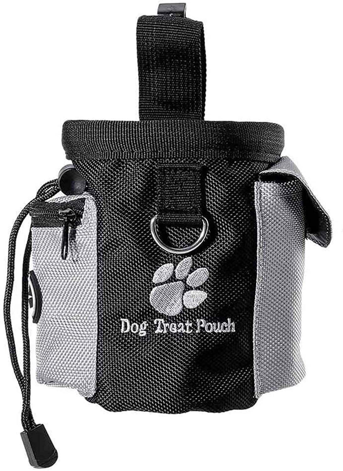 Dog Treat Training Pouch – Easily Carries Pet Toys, Kibble, Treats – Built-in Poop Bag Dispenser
